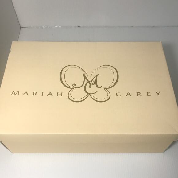 NWT Mariah Carey Pewter Leather Rhinestones 5" Stiletto Heel Pumps 7M - Picture 9 of 10